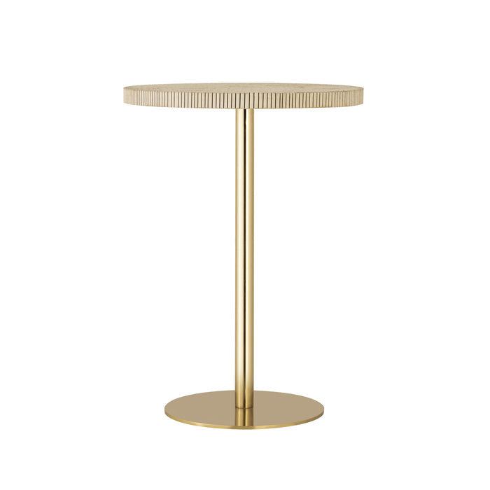 Fiona Gold Stone Side Table - Home And Beyond