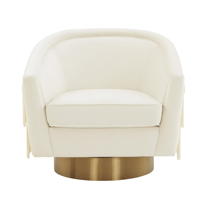 Flapper Cream Swivel Chair - Home And Beyond