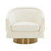 Flapper Cream Swivel Chair - Home And Beyond