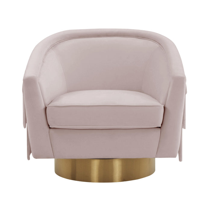 Flapper Blush Swivel Chair - Home And Beyond