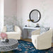 Flapper Cream Swivel Chair - Home And Beyond