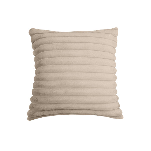 Furry Taupe Vegan Fur Square Accent Pillow image