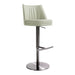 Gala Light Grey Vegan Leather on Black Adjustable Stool image