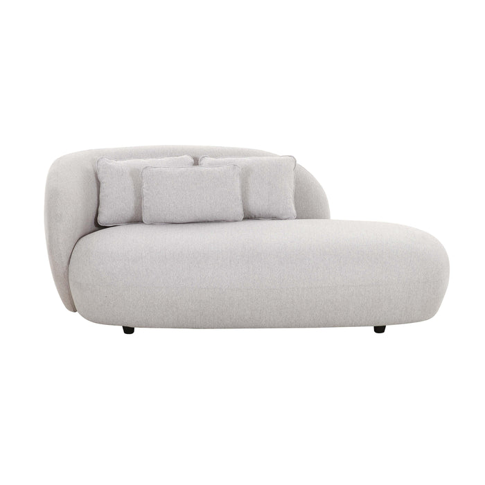 Galet Grey Velvet Chaise - Home And Beyond