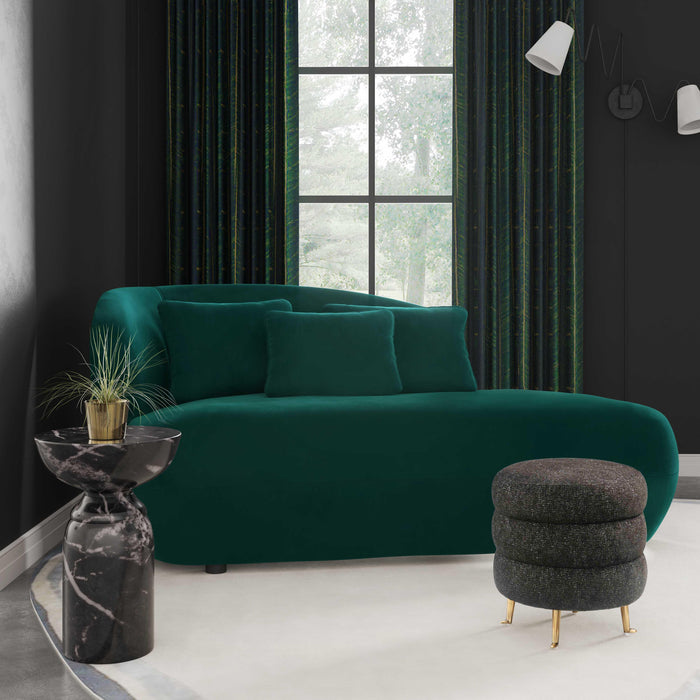 Galet Green Velvet Chaise - Home And Beyond