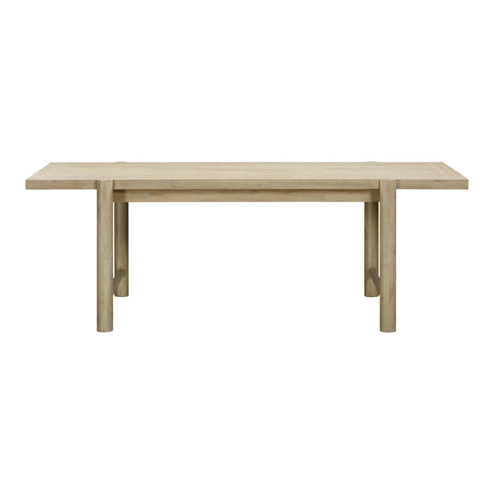 Gata Light Teak Outdoor Rectangular Dining Table - Home And Beyond