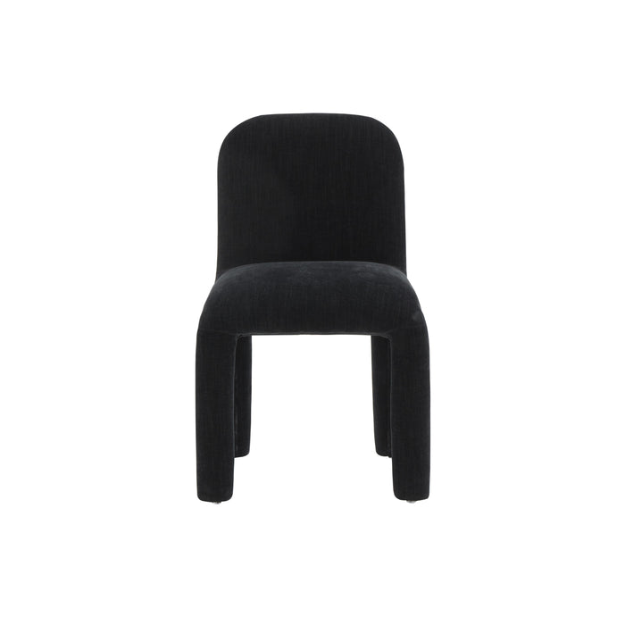 Georgia Midnight Black Chenille Dining Chair - Home And Beyond