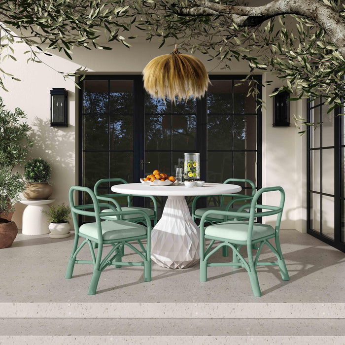 Ginny Green Rattan Dining Chair - Home And Beyond