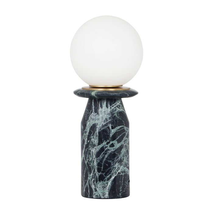 Globe Malachite Green Marble Lamp - Home And Beyond