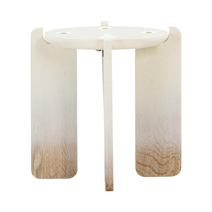 Gloria Cream Oak Side Table - Home And Beyond