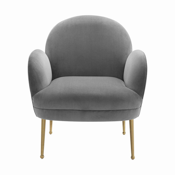 Gwen Grey Velvet Chair - Home And Beyond