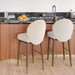 Hailey Cream Velvet Counter Stool - Home And Beyond