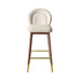 Hailey Cream Velvet Barstool - Home And Beyond