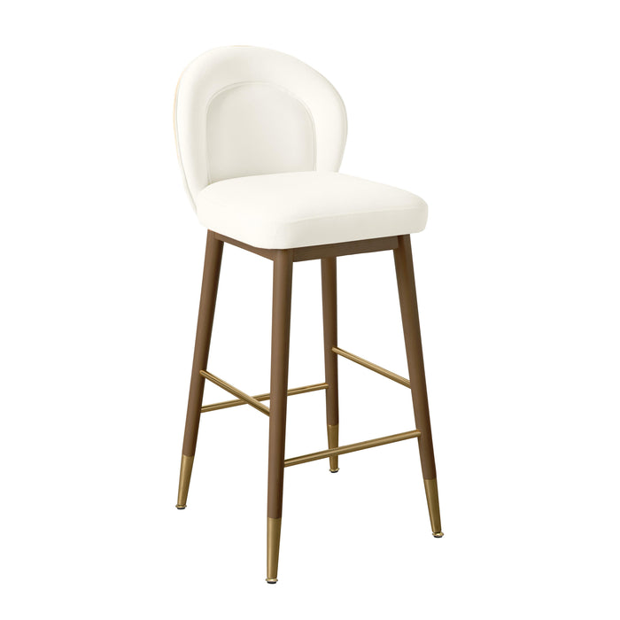 Hailey Cream Velvet Counter Stool image