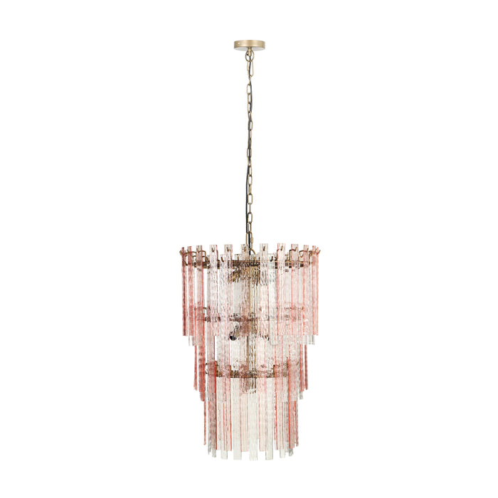 Hampshire Pink Acrylic 3-Tier Chandelier image