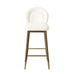 Hailey Cream Velvet Counter Stool - Home And Beyond