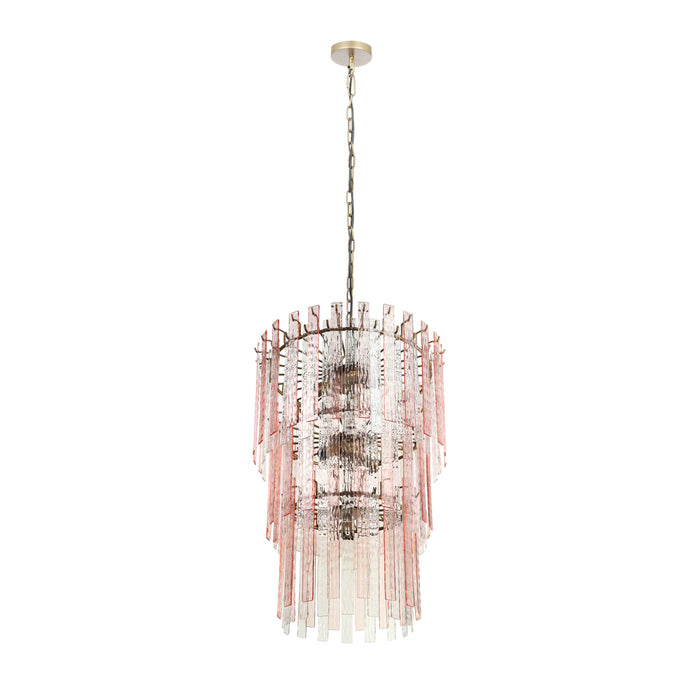 Hampshire Pink Acrylic 3-Tier Chandelier - Home And Beyond