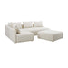Hangover Cream Boucle 4-Piece Modular Chaise Sectional - Home And Beyond