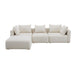 Hangover Cream Boucle 4-Piece Modular Sectional - Home And Beyond