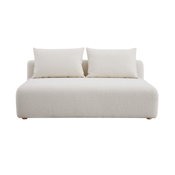 Hangover Cream Boucle Modular Loveseat - Home And Beyond