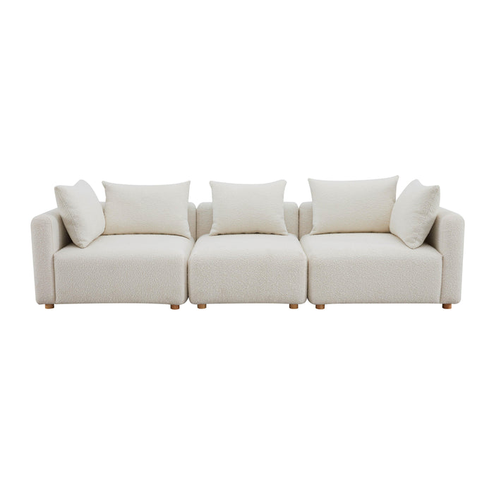 Hangover Cream Boucle Sofa - Home And Beyond