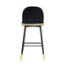 Harley Black Velvet Bar Stool - Home And Beyond