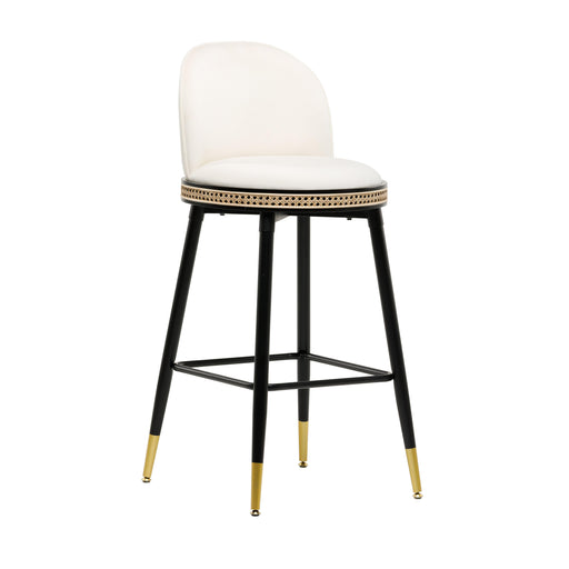 Harley Cream Velvet Bar Stool image