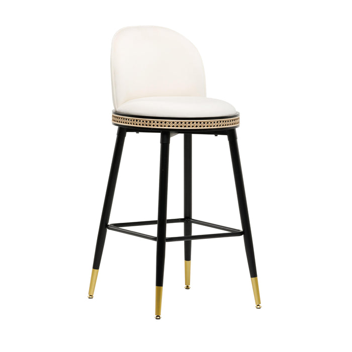 Harley Cream Velvet Bar Stool image