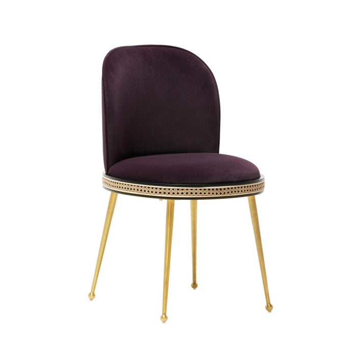 Harley Eggplant Velvet Dining Chair image