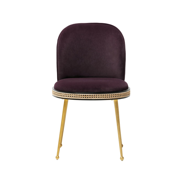 Harley Eggplant Velvet Dining Chair - Home And Beyond