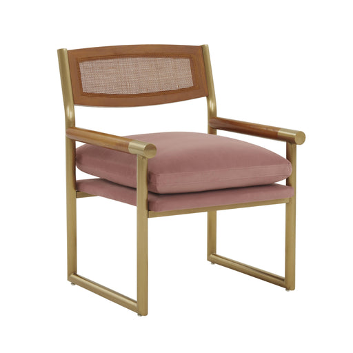 Harlow Rattan Mauve Velvet Chair image