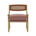 Harlow Rattan Mauve Velvet Chair - Home And Beyond