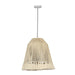 Helen White Cotton Tasseled Pendant Lamp image