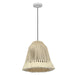 Helen Large White Cotton Tasseled Pendant Lamp - Home And Beyond