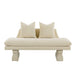 Hyde Champagne Velvet Pedestal Sofa - Home And Beyond