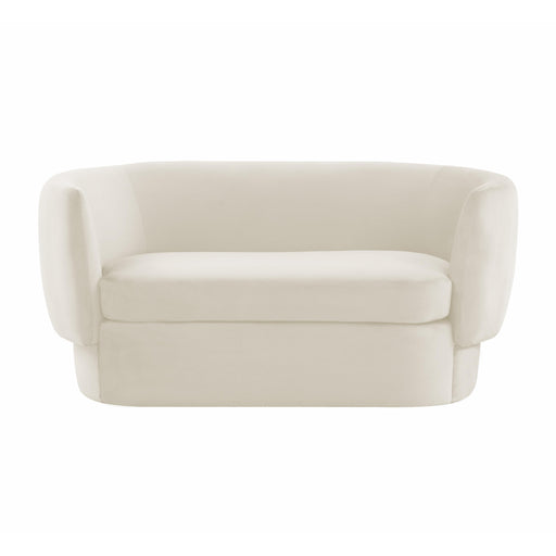 Isabella Cream Velvet Loveseat image