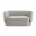 Isabella Light Grey Velvet Loveseat image