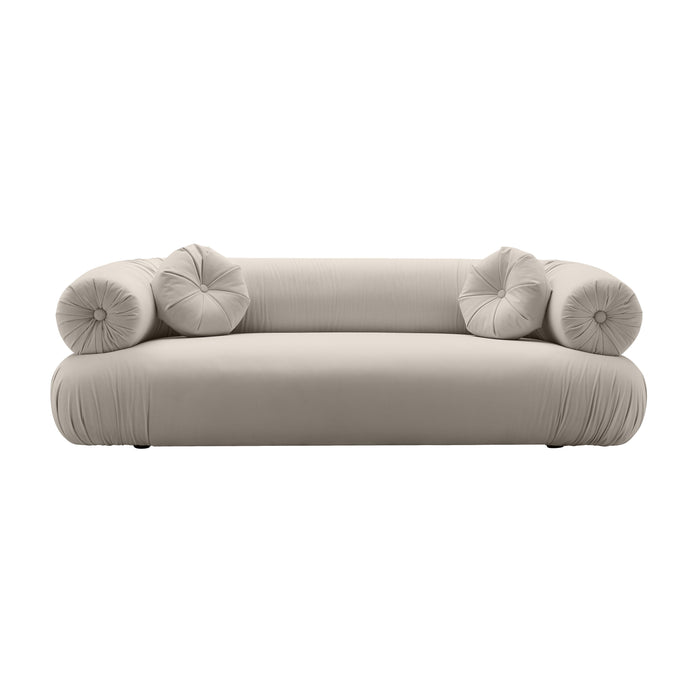 Jammin' Grey Velvet Sofa - Home And Beyond