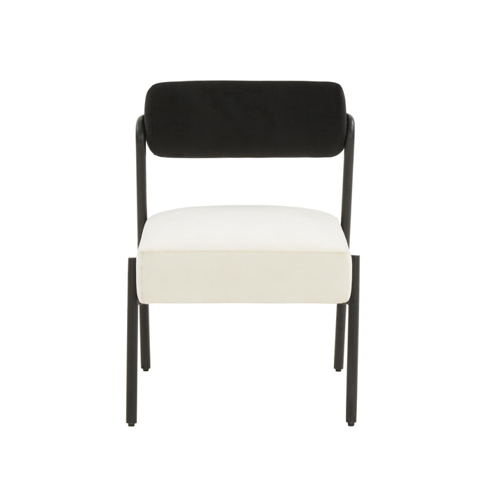 Jolene Cream Velvet Accent Chair - Home And Beyond