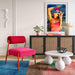 Jolene Hot Pink Velvet Accent Chair - Home And Beyond