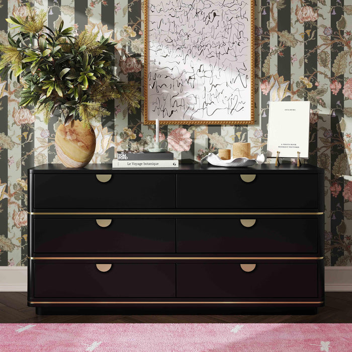 Julieta Black 6 Drawer Dresser - Home And Beyond