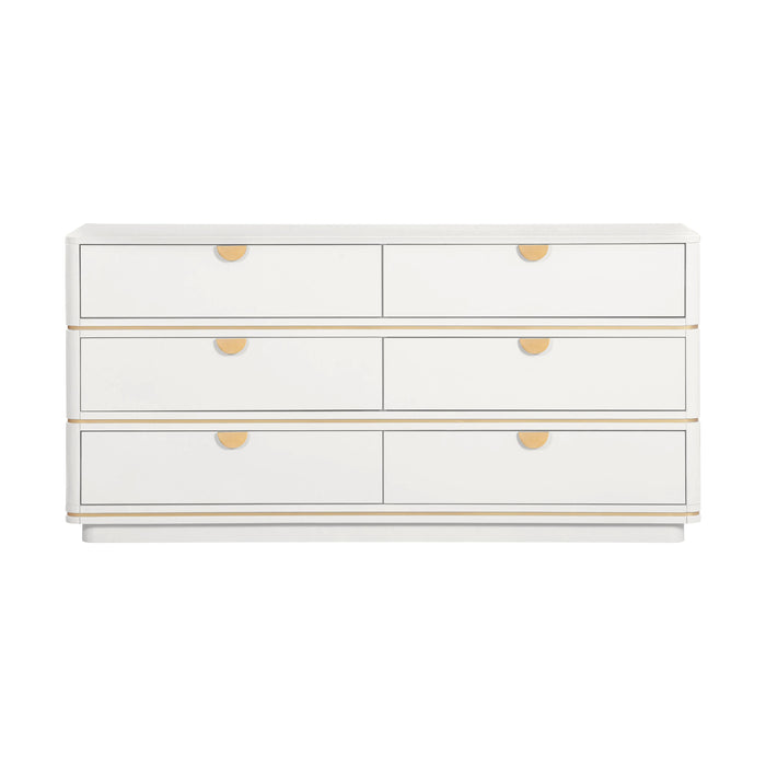 Julieta Cream 6 Drawer Dresser - Home And Beyond