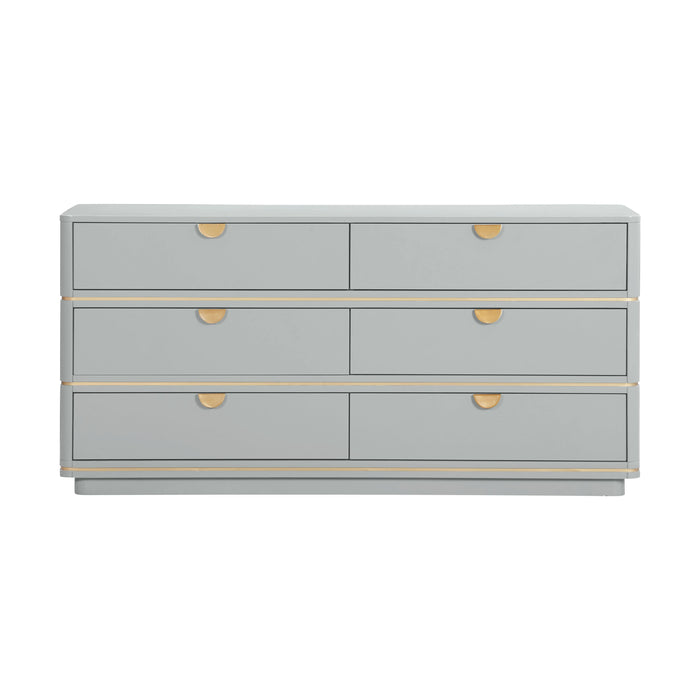 Julieta Grey 6 Drawer Dresser - Home And Beyond