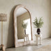 Kaia Cream Textured Floor Mirror - Home And Beyond