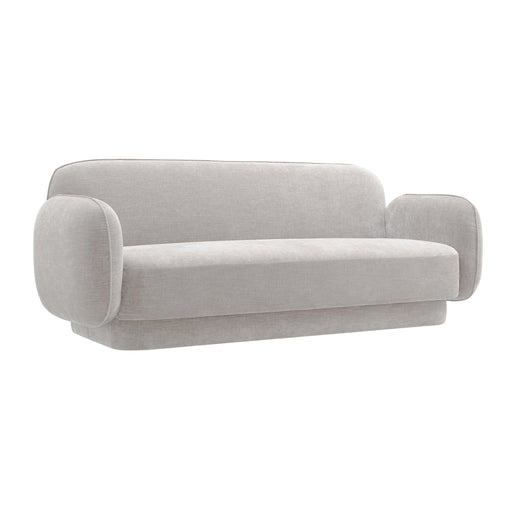 Kandor Stone Grey Textured Velvet Sofa image