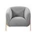 Kandra Grey Velvet Accent Chair - Home And Beyond