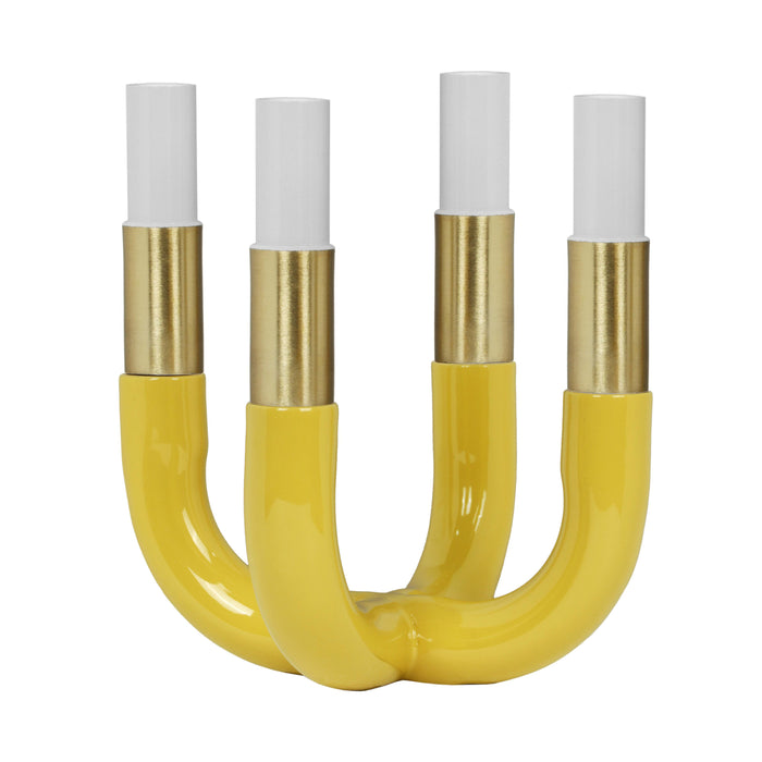 Kaonashi Mustard Yellow Candelabra - Home And Beyond