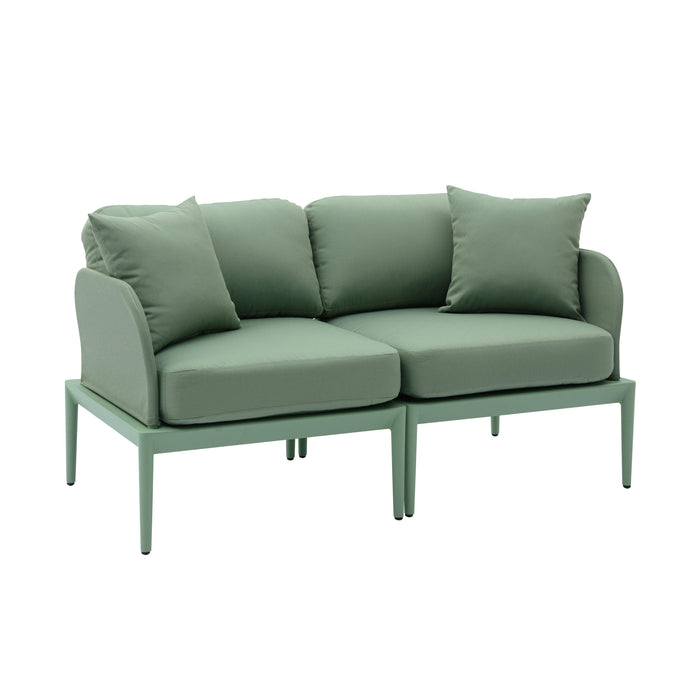 Kapri Moss Green Modular Outdoor Loveseat image