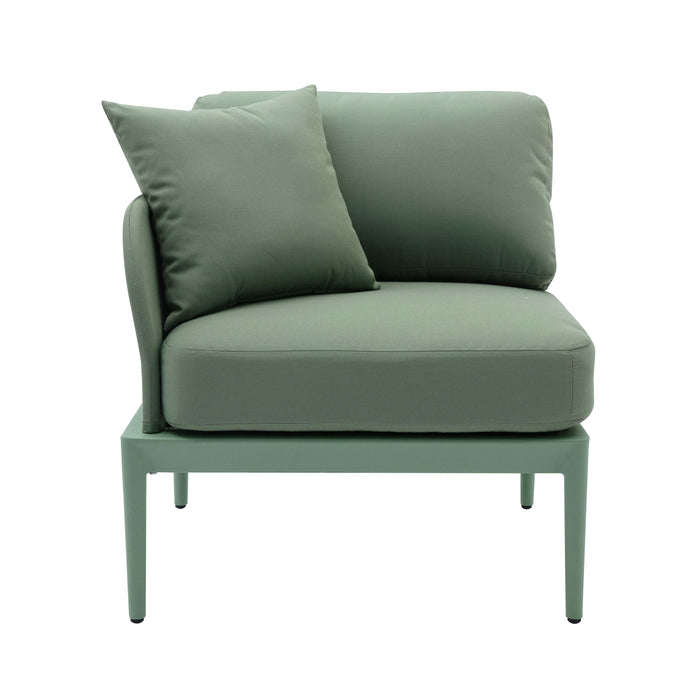 Kapri Moss Green Modular Outdoor LAF Corner Seat - Home And Beyond