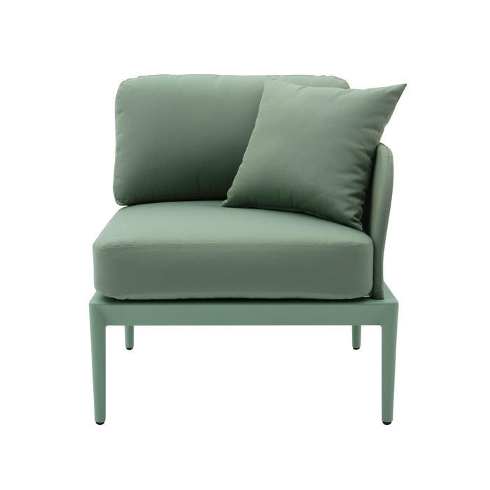 Kapri Moss Green Modular Outdoor RAF Corner Seat - Home And Beyond